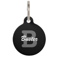 Étiquette monogramme personnalisée pour chien ou c