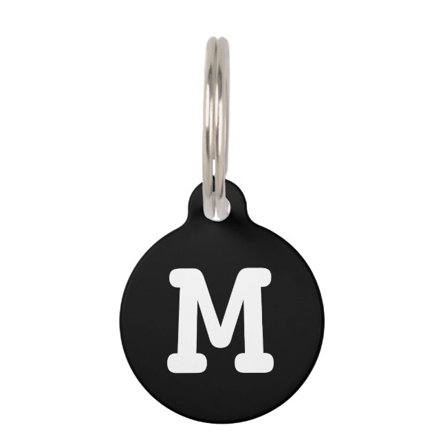 Médaillon Pour Animaux Étiquette monogramme personnalisée pour chiens et  (Devant)