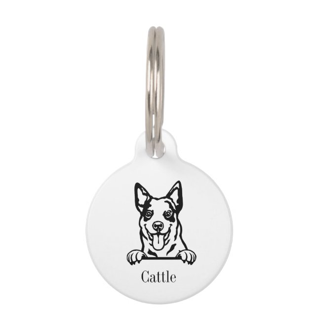 Médaillon Pour Animaux étiquette personnalisée avec nom pour chien de ber (Devant)