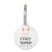 Étiquette personnalisée Yorkie Marque Pet ID