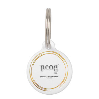 Médaillon Pour Animaux Étiquette pour animal de compagnie pcog Acronyme, 