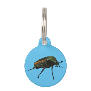 Médaillon Pour Animaux Étiquette pour animal de compagnie rond de scarabé