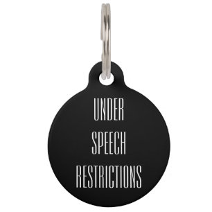 Médaillon Pour Animaux Étiquette réversible de collier - sous des