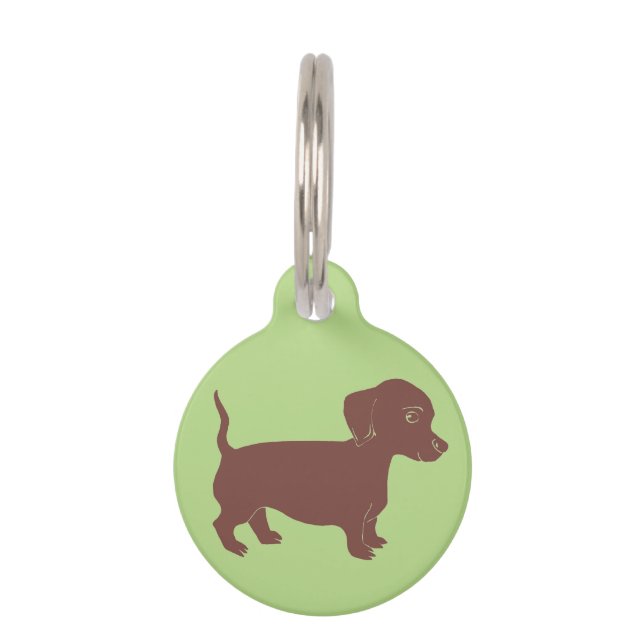 Médaillon Pour Animaux Étiquette ronde faite sur commande vert clair de (Devant)