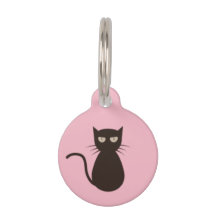 Étiquette rose de chat