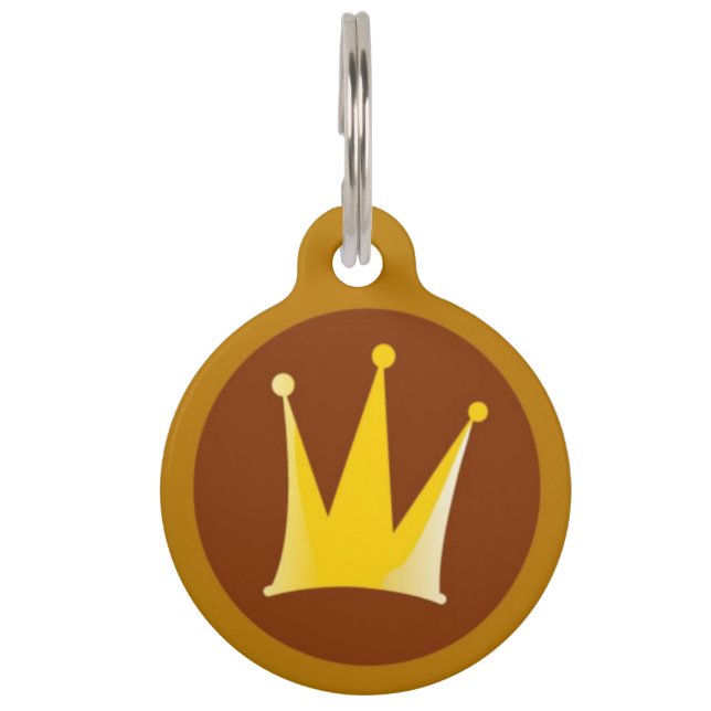 Médaillon Pour Animaux Étiquette royale d'identification d'animal (Devant)