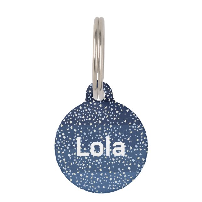 Médaillon Pour Animaux Étoiles dans le ciel (Devant)