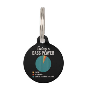 Médaillon Pour Animaux Être un musicien bassis Funny Bass Guitar Joueur