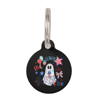 Fantôme rouge blanc Boo patriotique Halloween du 4