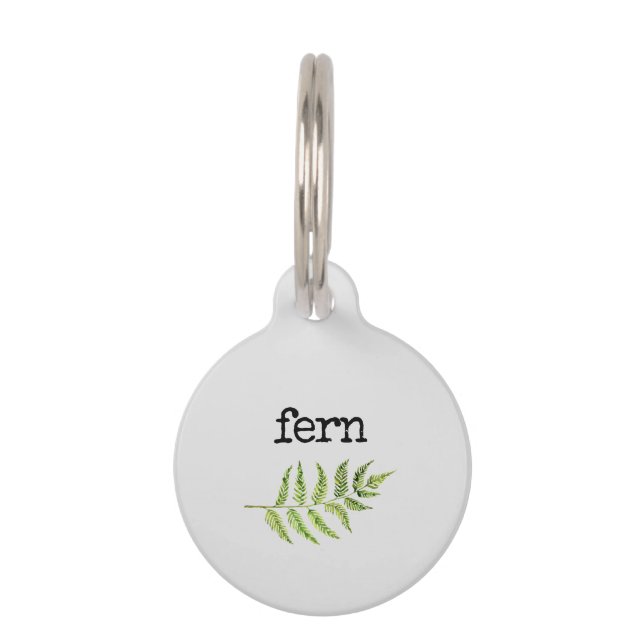 Médaillon Pour Animaux Ferme à feuilles vertes (Devant)