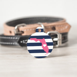Médaillon Pour Animaux Florida Heart