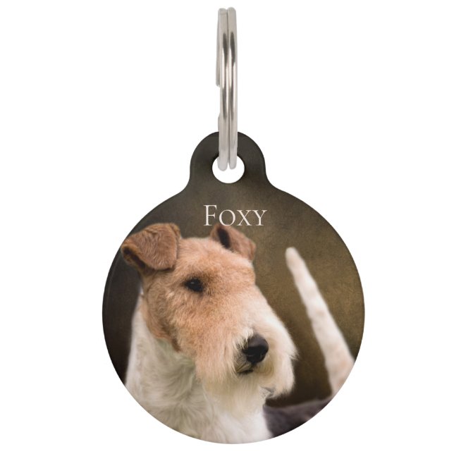 Médaillon Pour Animaux Fox Terrier de fil (Devant)