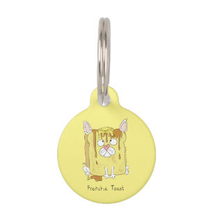 Médaillon Pour Animaux Frenchie Toast Chien Bouledogue Français Étiquette