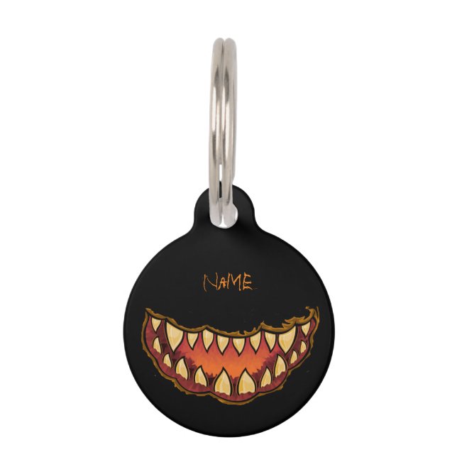 Médaillon Pour Animaux Funny Scary Jack o'lantern Thunder_Cove (Devant)