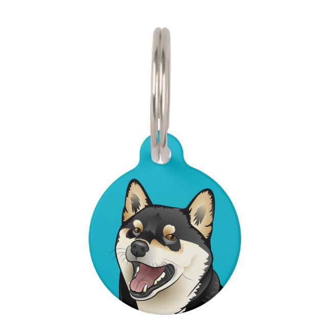 Médaillon Pour Animaux Gardez le calme et appelez mon étiquette de chien (Devant)