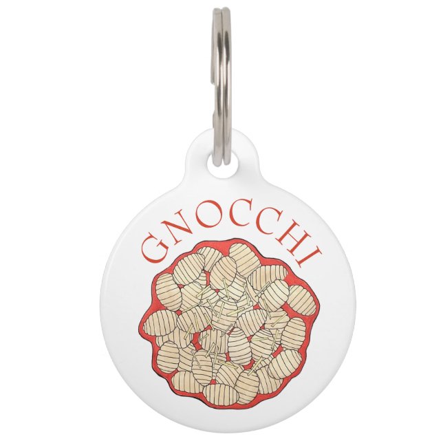 Médaillon Pour Animaux Gnocchi Cuisine italienne Alimentation Pomme de te (Devant)