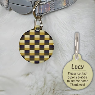 Médaillon Pour Animaux Golden Brown Color Combination