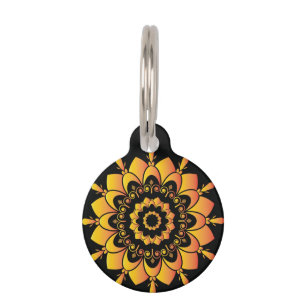 Médaillon Pour Animaux Golden Unique Mandala Design