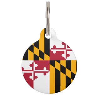 Médaillon Pour Animaux Graphique couleur de drapeau d'état du Maryland