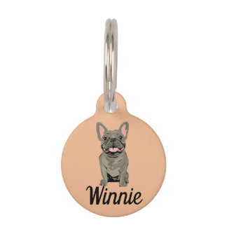 Médaillon Pour Animaux Gray French Bulldog