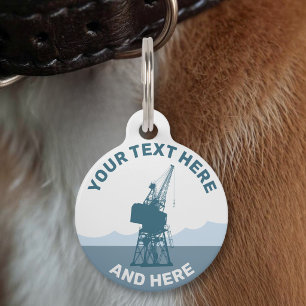 Médaillon Pour Animaux Grue de chantier naval