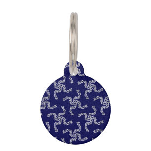 Médaillon Pour Animaux Guirlande de Noël Bleue, Décoration de Noël, Xmas
