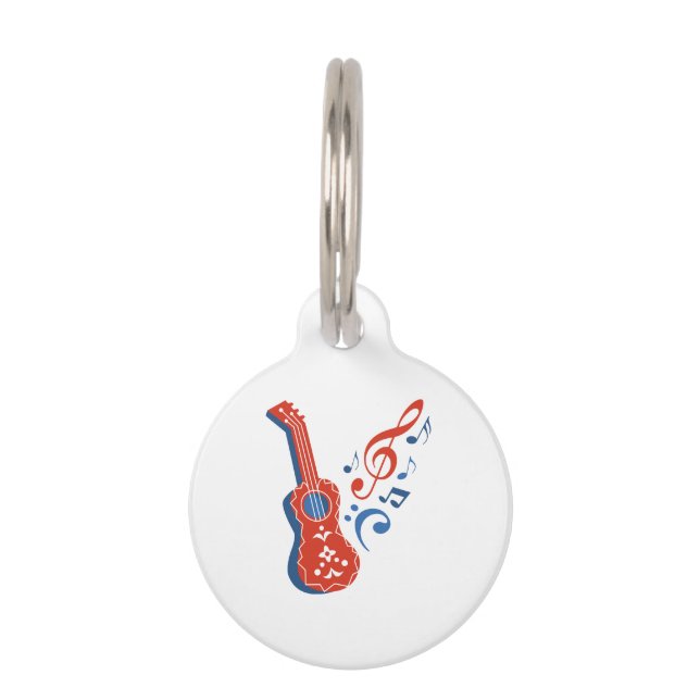 Médaillon Pour Animaux Guitare (Devant)