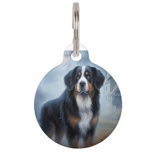 Médaillon Pour Animaux Halloween Bernes de montagne effrayant