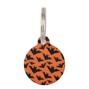 Médaillon Pour Animaux Halloween chauves-souris noires orange cool éffray