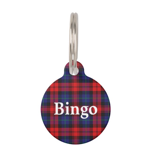 Médaillon Pour Animaux Happy Pet Clan MacLachlan Tartan Plaid (Devant)