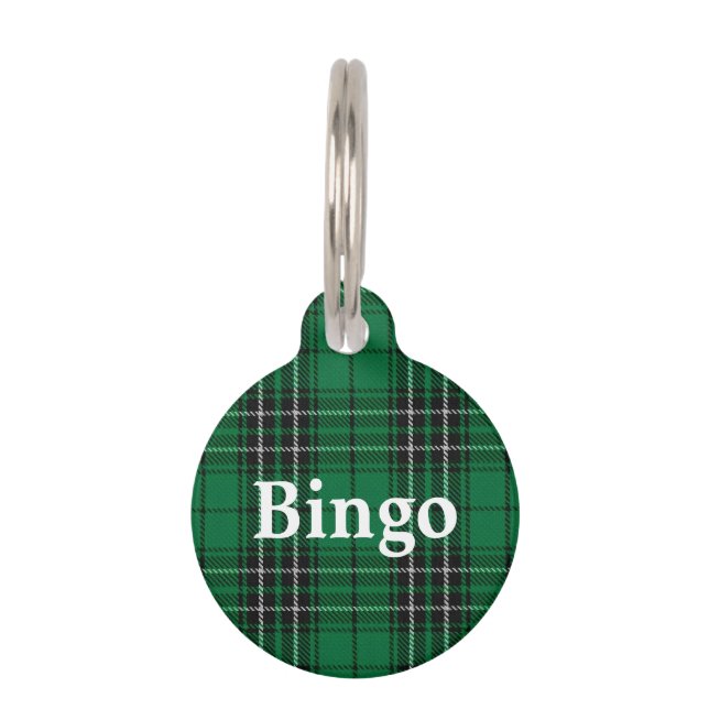 Médaillon Pour Animaux Happy Pet Clan MacLean Chasse Tartan Plaid (Devant)