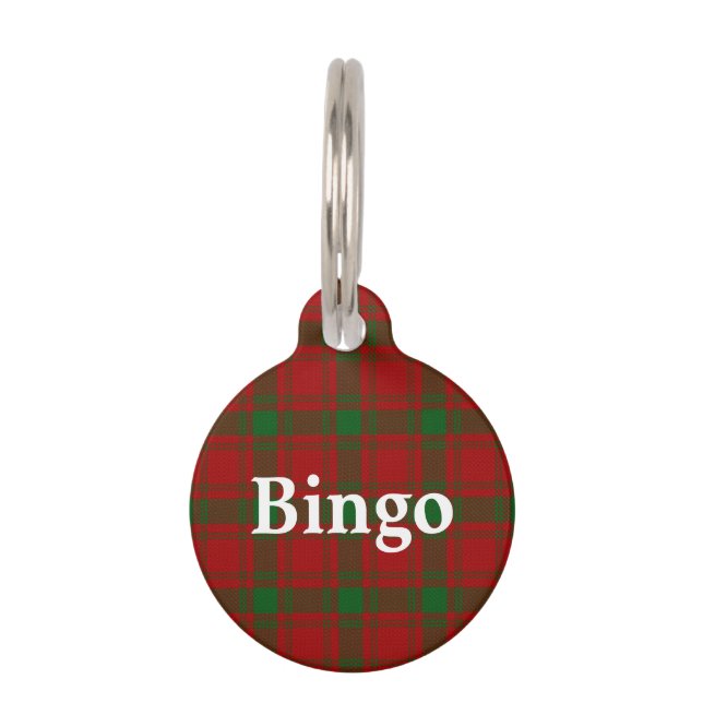 Médaillon Pour Animaux Happy Pet Clan MacQuarrie Tartan Plaid (Devant)