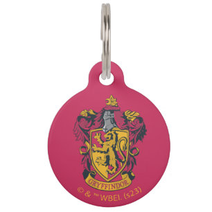 Médaillon Pour Animaux Harry Potter   Gryffindor Crest Gold et Rouge
