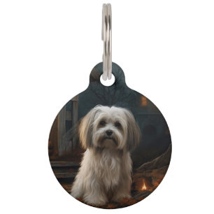 Médaillon Pour Animaux Havanais Halloween Effrayant