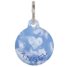 Heart Cloud Ciel mignon Amusant Moderne Bleu Nom P