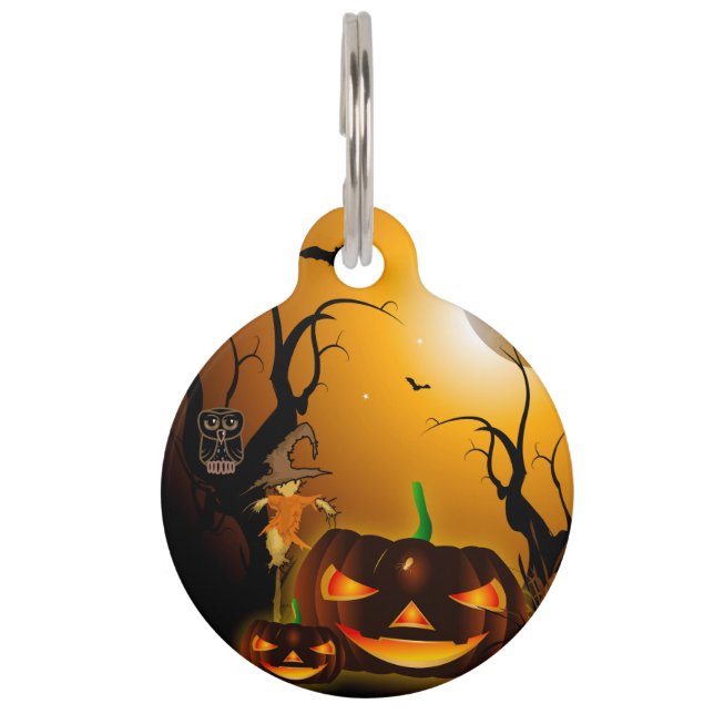 Médaillon Pour Animaux Hibou mignon (Dos)