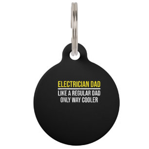 Médaillon Pour Animaux Homme Electricien Papa Way Glacière Drôle Far Papa