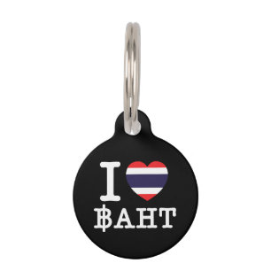 Médaillon Pour Animaux I Heart (Amour) Baht
