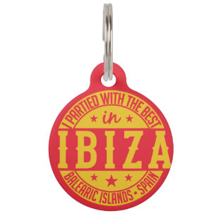 Médaillon Pour Animaux IBIZA Espagne étiquette personnalisée