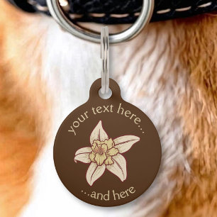 Médaillon Pour Animaux Icône de fleur de vanille