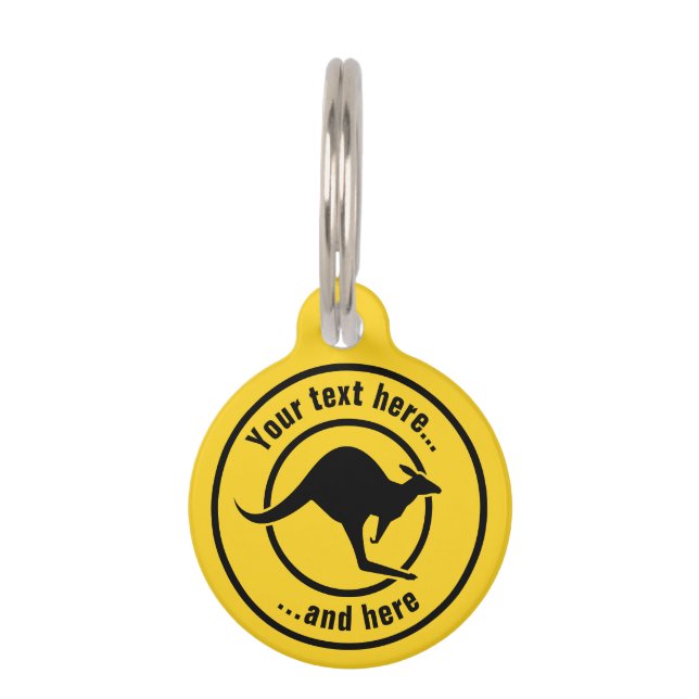 Médaillon Pour Animaux Icône Kangaroo (Devant)
