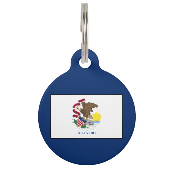 Médaillon Pour Animaux Illinois (Devant)