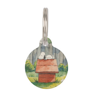 Médaillon Pour Animaux Illustration aquarelle d'un chien endormi sur une 