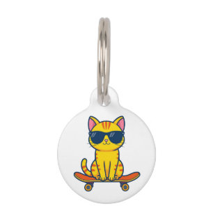 Médaillon Pour Animaux Illustration de chat mignon – Chat adorable