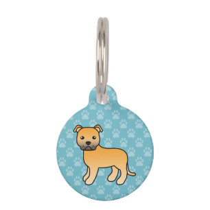 Médaillon Pour Animaux Illustration de chien Staffordshire Bull Terrier f