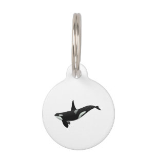 Médaillon Pour Animaux Illustration Orca whale - Choisir la couleur arriè