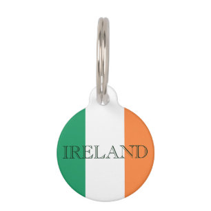 Médaillon Pour Animaux Irlandais Flag Ireland Customable ptcn