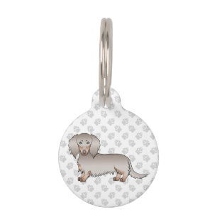 Médaillon Pour Animaux Isabella et Tan Longue Chevelure Dessin Animé De C
