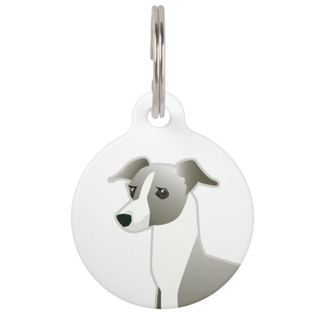 Médaillon Pour Animaux Italian Greyhound Dog Breed Illustration (Devant)