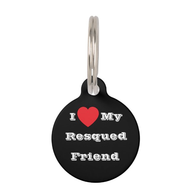 Médaillon Pour Animaux J♥️Aime Mon Ami Resquis (Devant)